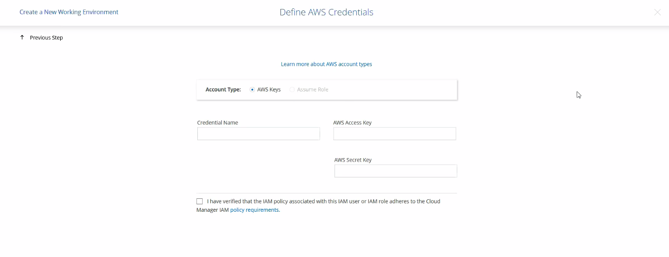 为什么新CVO实例的"帐户安全类型"选项灰显? 为什么新CVO实例的"帐户安全类型"选项灰显?