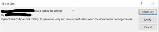 Incorrect user reported in the error document is locked for editing by another user on windows client Incorrect user reported in the error document is locked for editing by another user on windows client