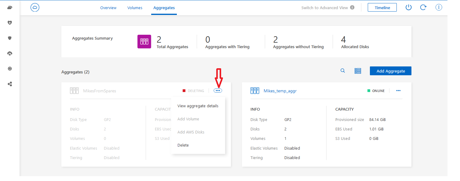 Delete spare disks from Cloud Volume ONTAP